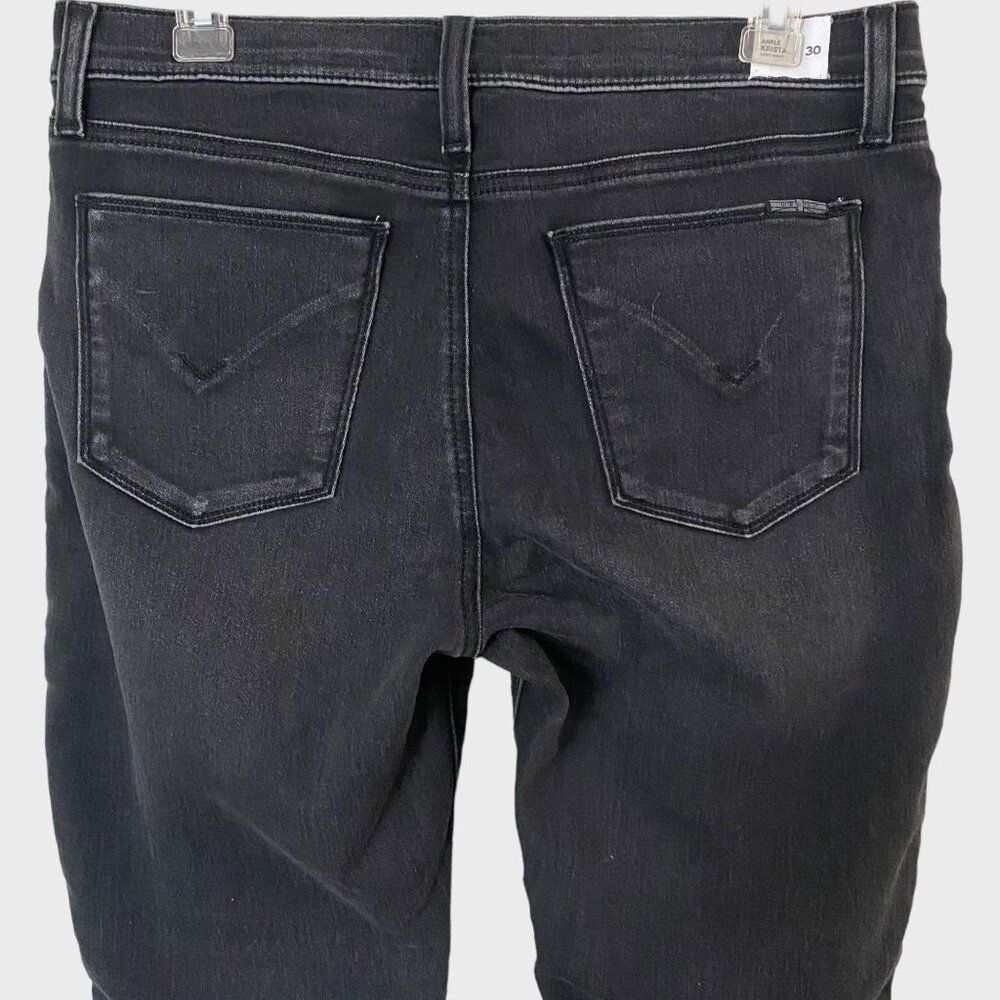 Hudson Krista Super Skinny Ankle Jeans Women's 30 Faded Black Wash Mid-Rise New - Picture 6 of 11